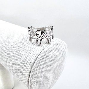 Good Luck Three Elephants Sterling Silver size 6.5 Ring